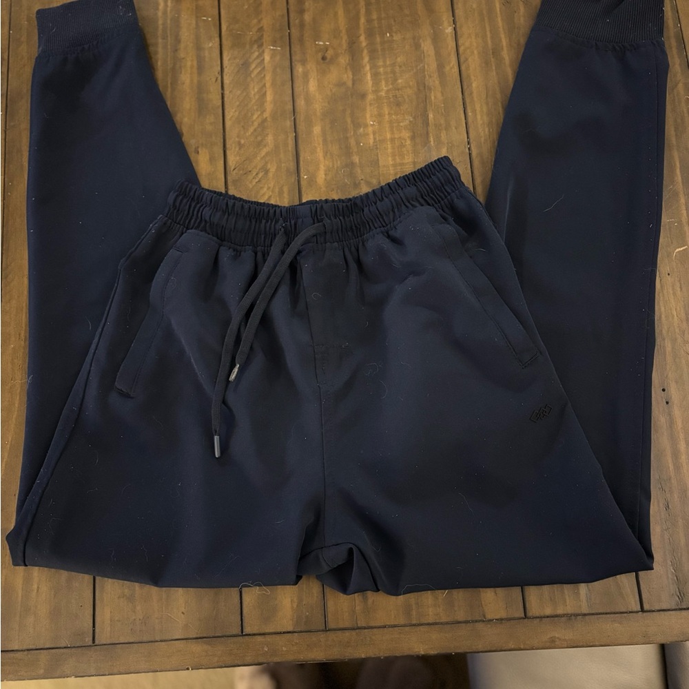Kids Navy Jogger Pants with Elastic Waist